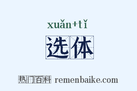 选体是什么意思的图片